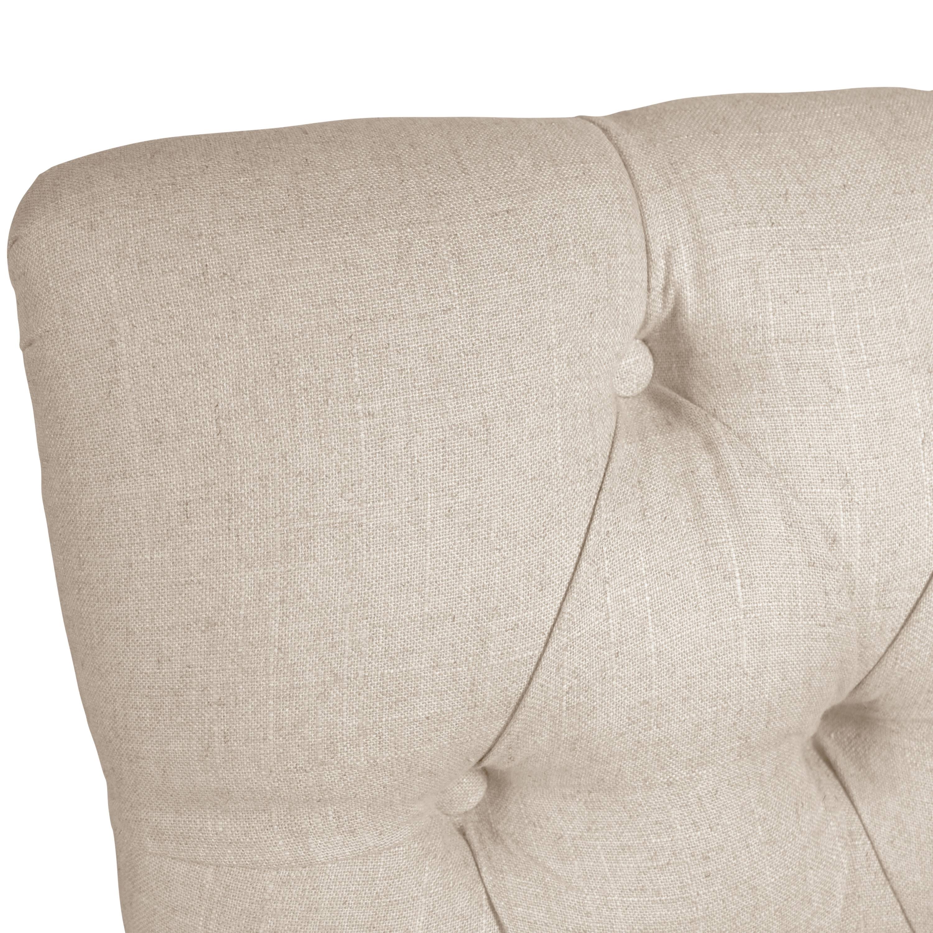 Tufted Counter Stool Linen P186