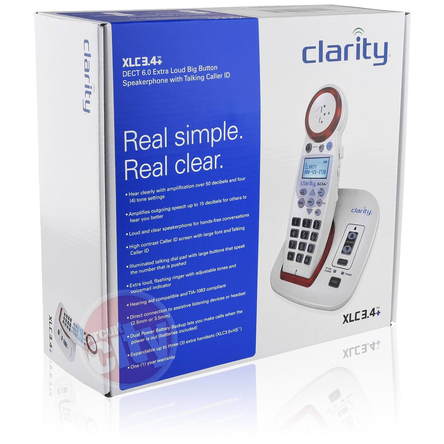 Ampified Cordless Phone with Microfiber Cleaning Cloth Y3471