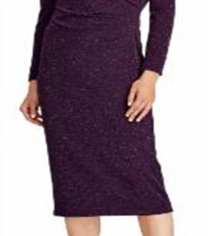 Purple Surplice Dress Size 14 Petite Z1656