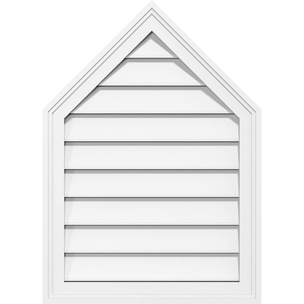 Peaked Top Surface Mount PVC Gable Vent K8617