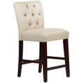 Tufted Counter Stool Linen P186
