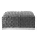 Gray & Silver Upholstered Bedroom Bench E564747