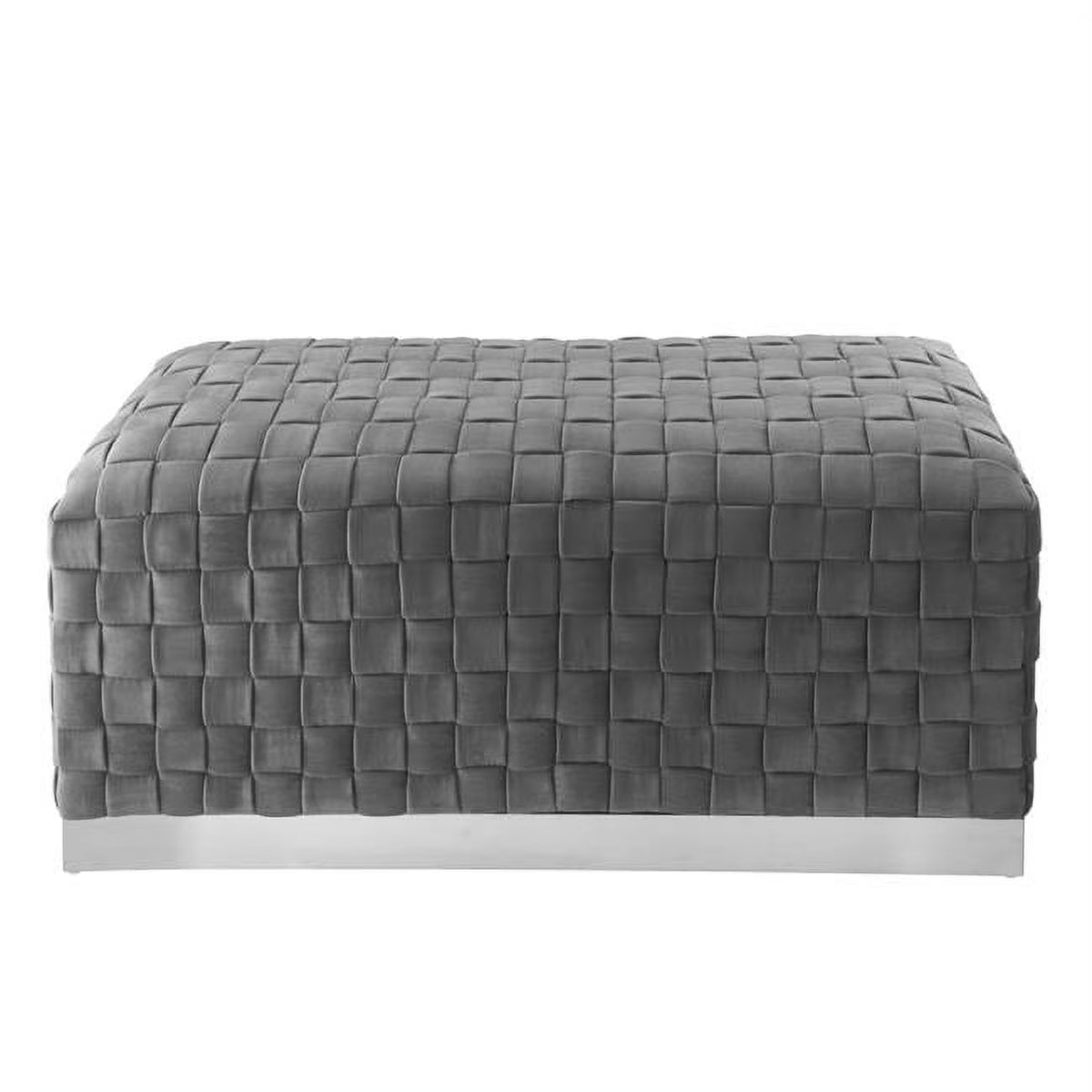 Gray & Silver Upholstered Bedroom Bench E564747