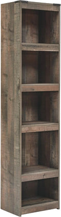 Rustic Pier Bookcase with 3 Adjustable Shelves, Gray Pine E217