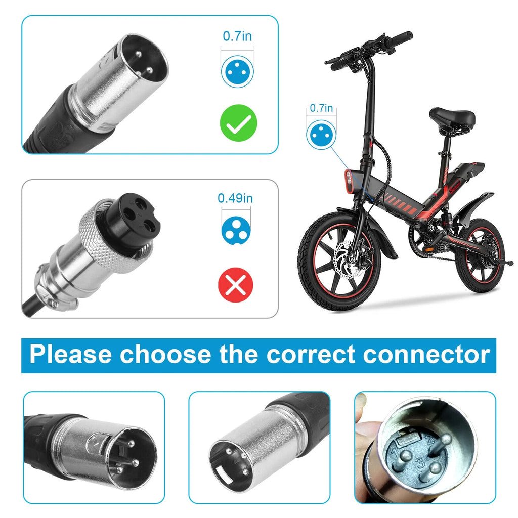54.6V 2A Charger for 48 Volt Li-Ion Battery Pack Electric Bike B83461