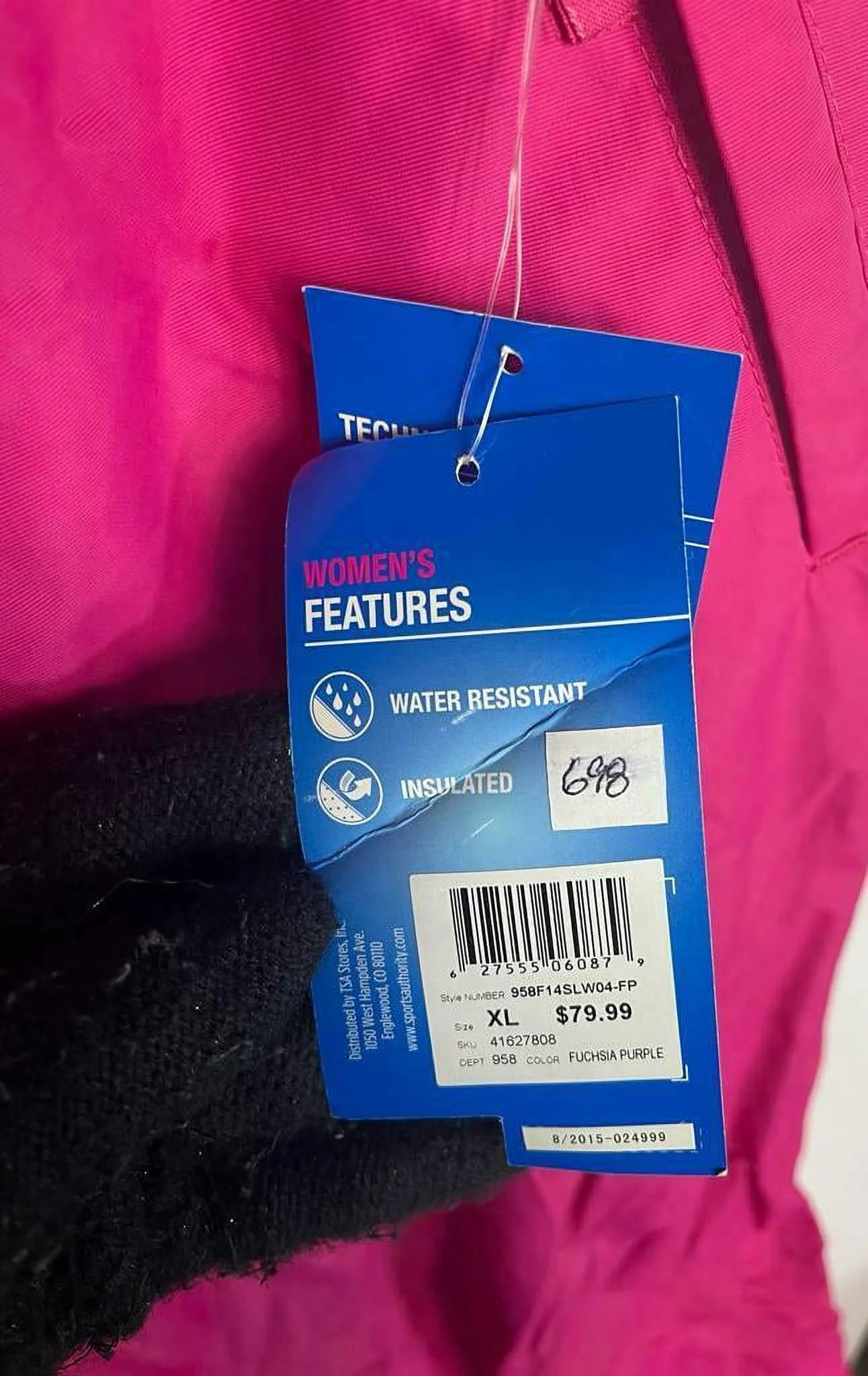 Pink Water Resistant Snowboard Ski Cargo Pants A793