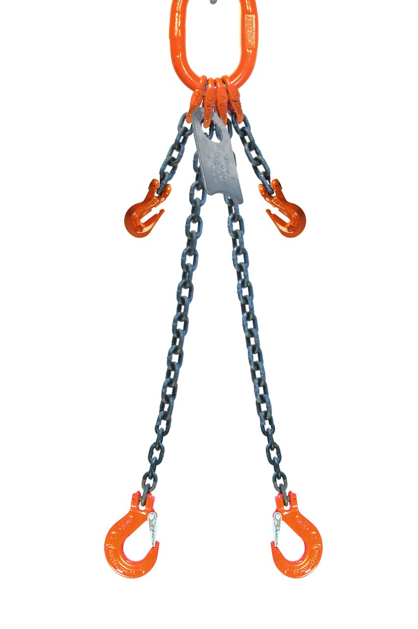 1/2" x 10' Double Leg Chain Sling with Sling Hooks and Adjusters G68801