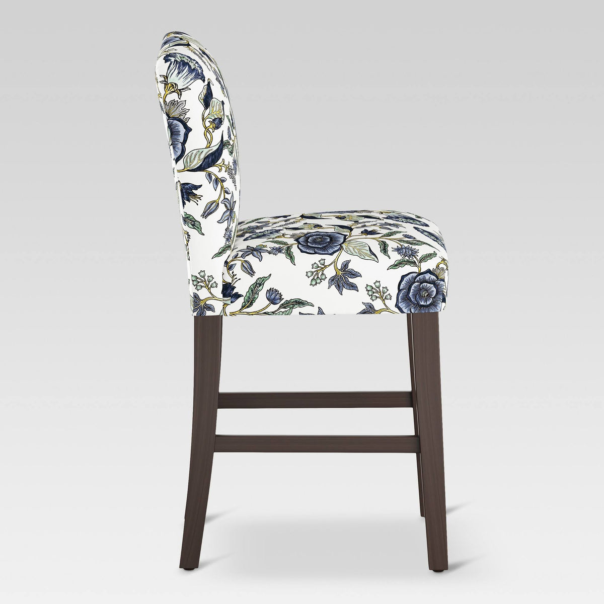 Blue Shaded Floral Counter Height Barstool H4917