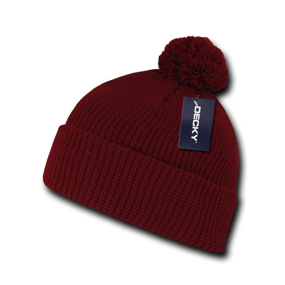 1 Dozen Knitted Pom Pom Beanies H631