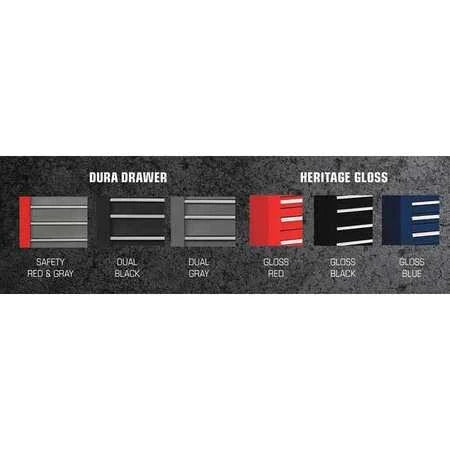 27x22W Rolling Cabinet 7 Drawers, Dual Black W341