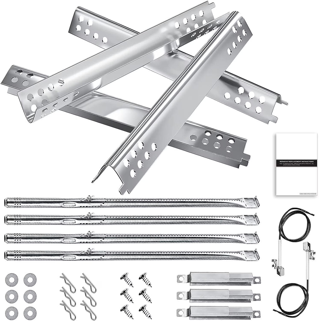 4 Burner Grill Replacement Burner and Heat Plates P7142
