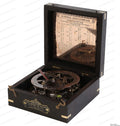 Sundial Compass Black Wooden Case Engraved Brass Pack of 2 Y11253