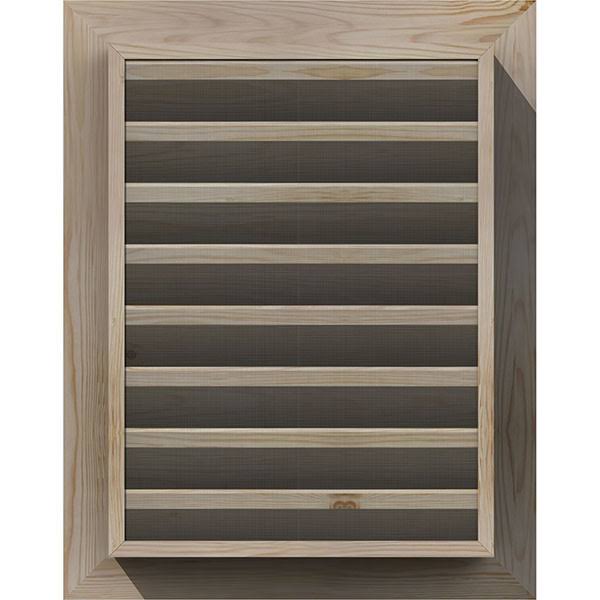 Unfinished Pine Vertical Gable Vent J232533
