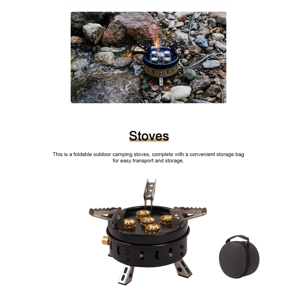 Portable Outdoor Camping Stove, Foldable Gas Cooker A5022
