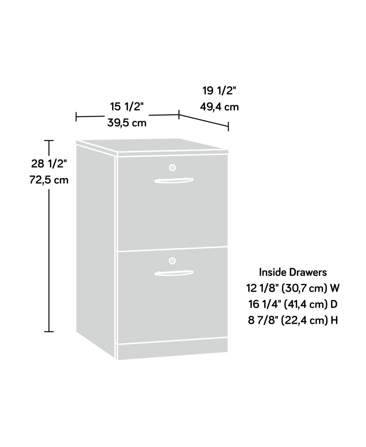 2-Drawer Pedestal in Bourbon Oak J565878