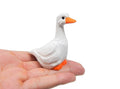 White Goose Handmade Wood Carved Figurine Collectible C5373