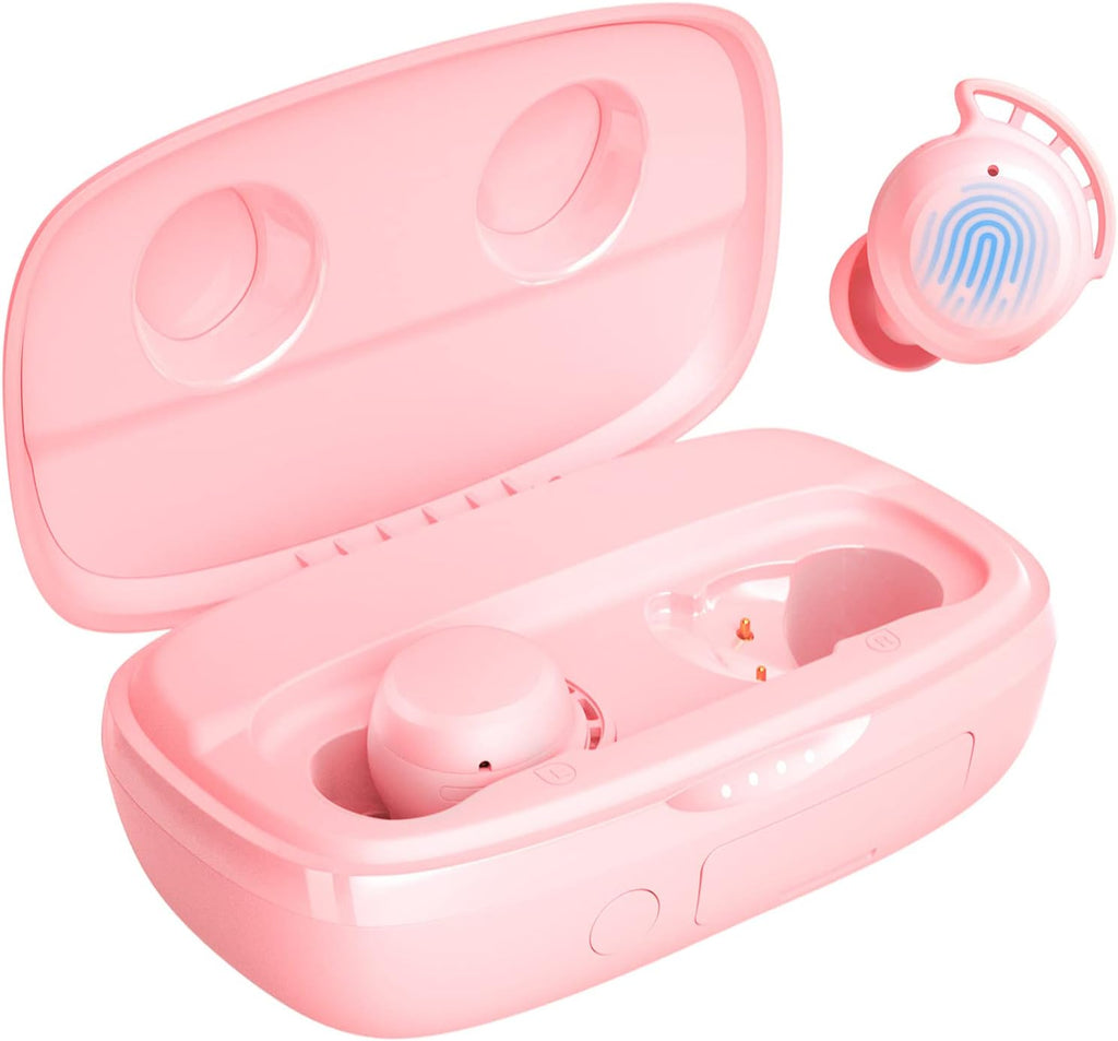 Wireless Earbuds Bluetooth 5.2 IPX8 Waterproof in-Ear with Mic White Pack of 2 R891