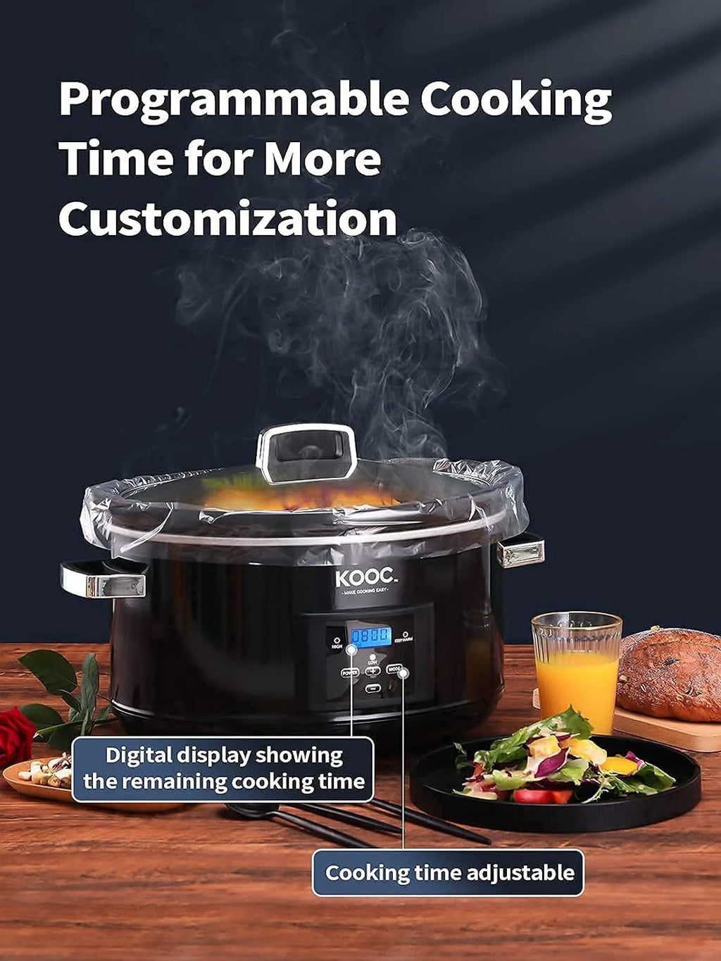 Programmable Slow Cooker 8.5-Quart with 30 Liners E68464