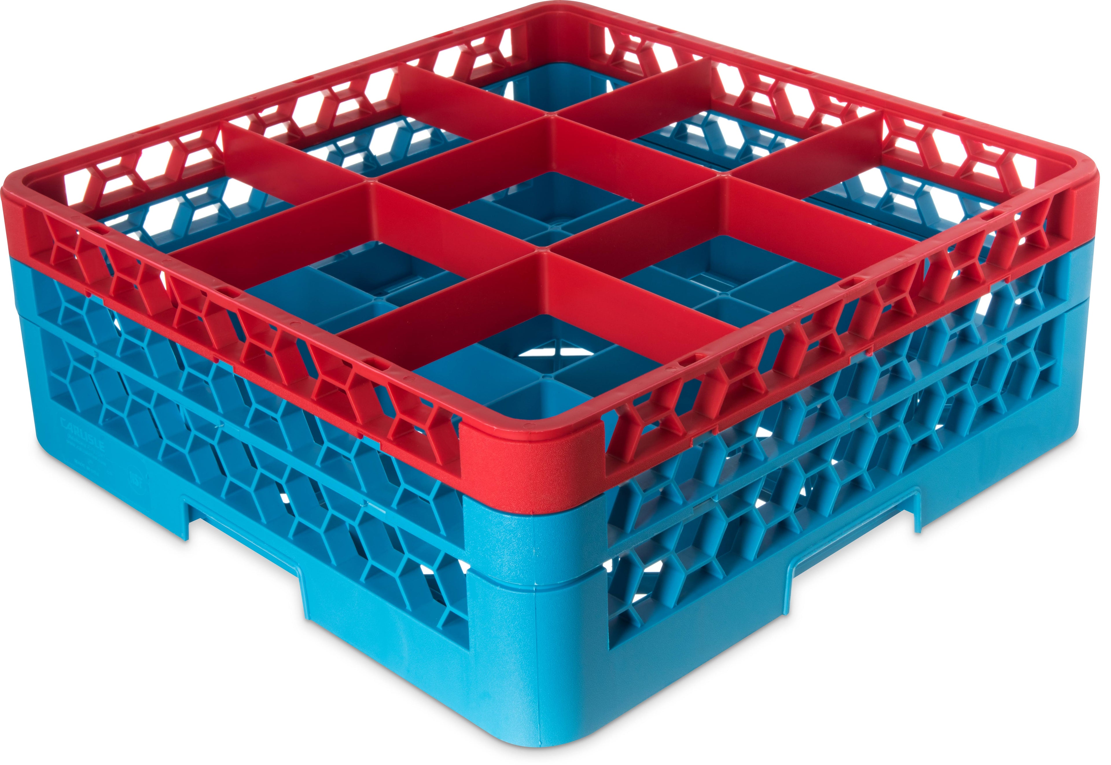 Red Divided Glass Rack T4606