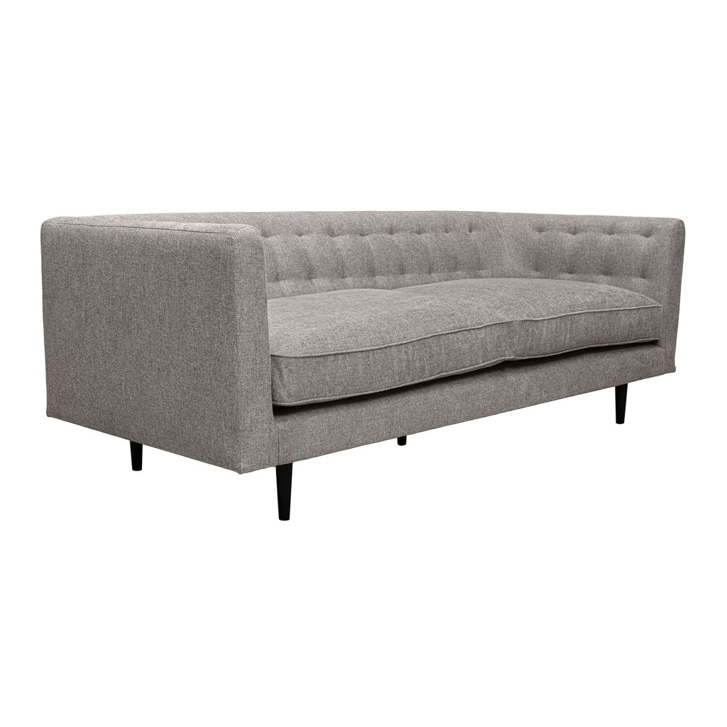 Gray Button Tufted Velvet Sofa L445687