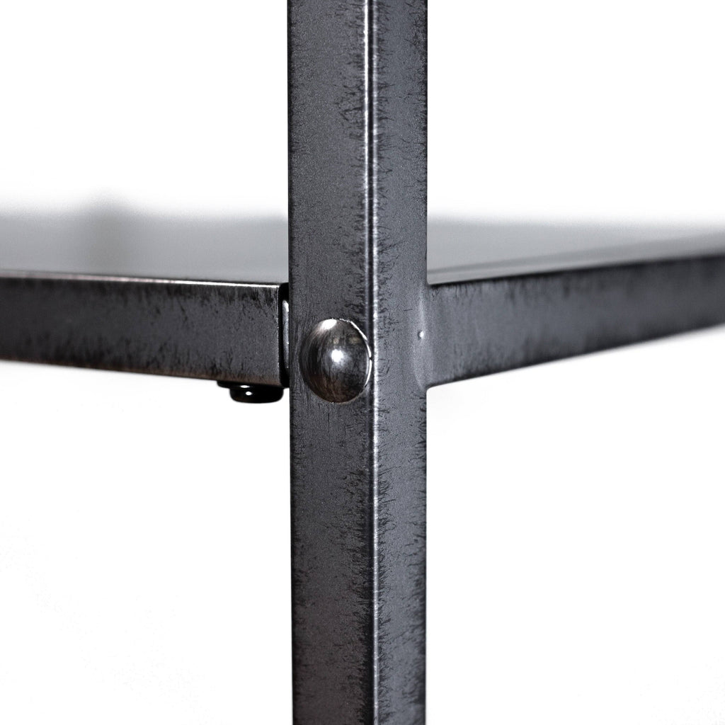 Dark Grey Industrial Metal Tiered Bookshelf K57535