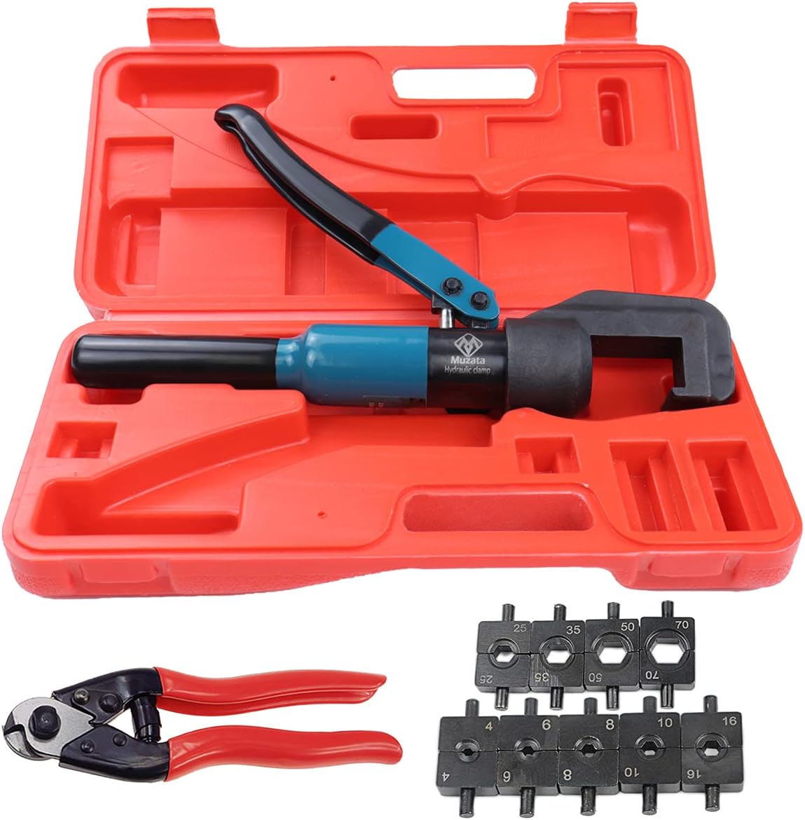 Hydraulic Wire Cable Crimping Tool with 9 Pairs Dies F4033