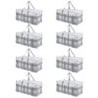 Extra Large Heavy Duty Moving Bags with Zipper and Strong Handles 8PACKS L9157
