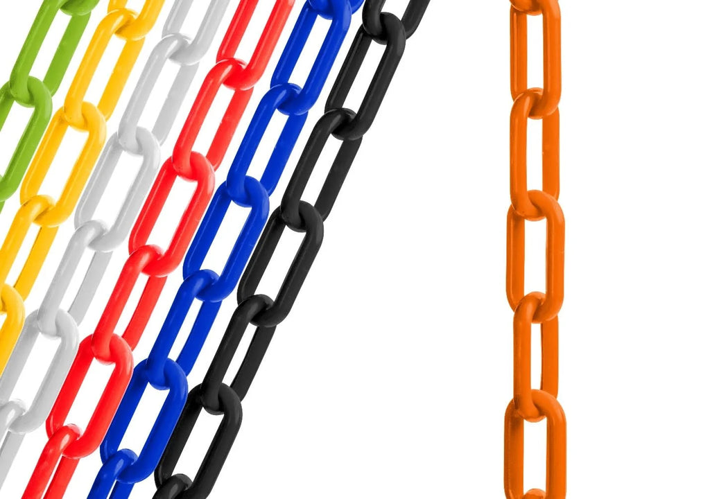 Orange 2-Inch Plastic Safety Barrier Chain C54823