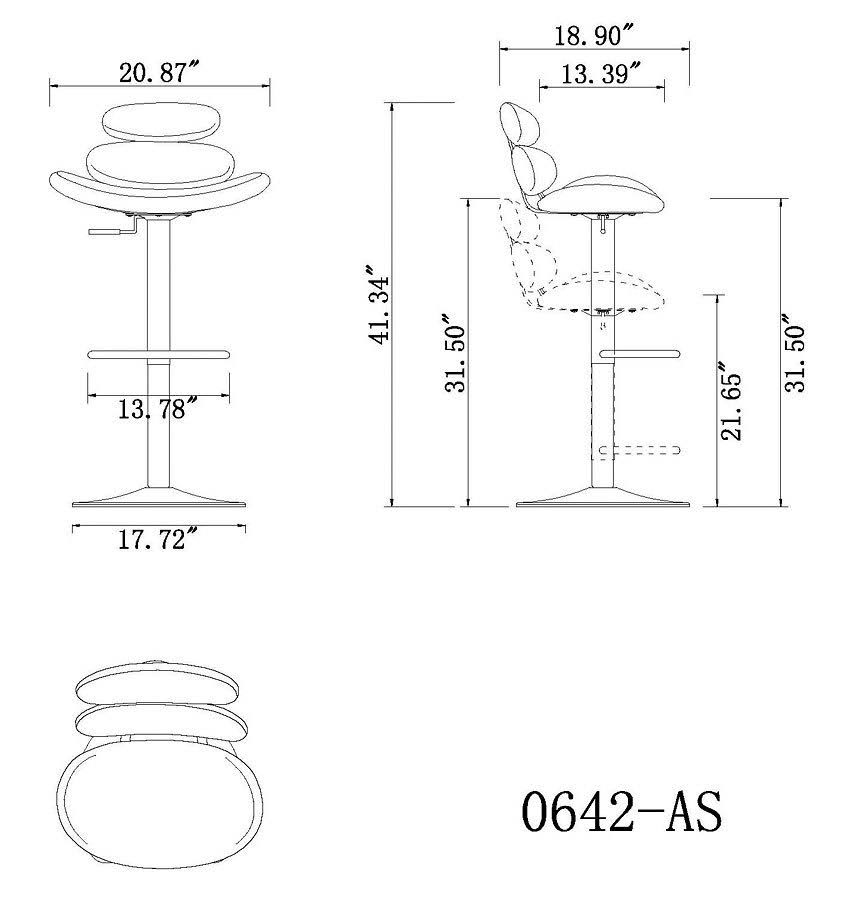 Red Swivel Height Stool Y78414