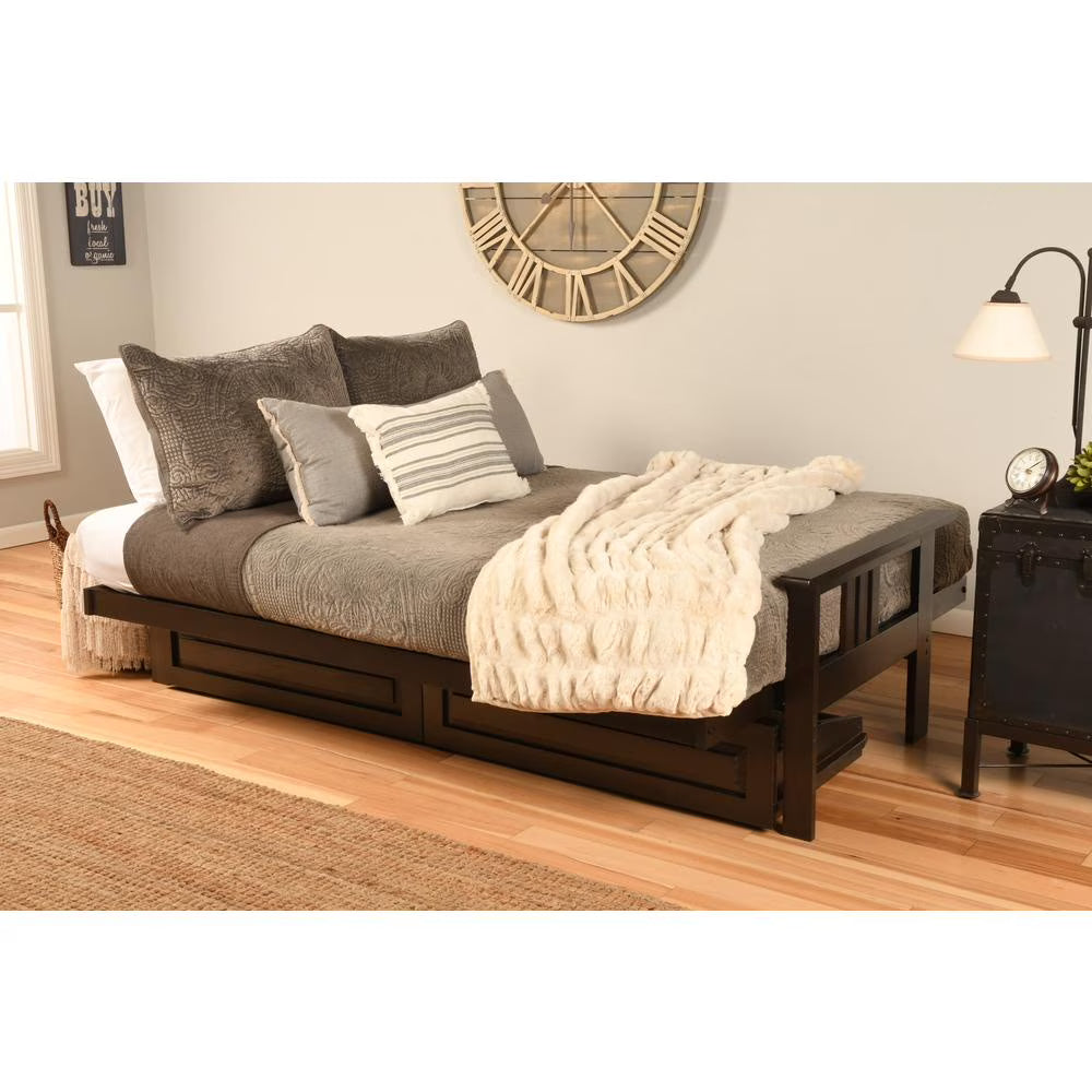 Espresso Finish Sofa with Removable Suede Mattress Cover O17745