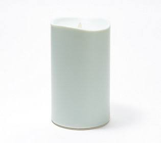 Oversized Outdoor Flameless Candle with Remote, Pale Aqua F479