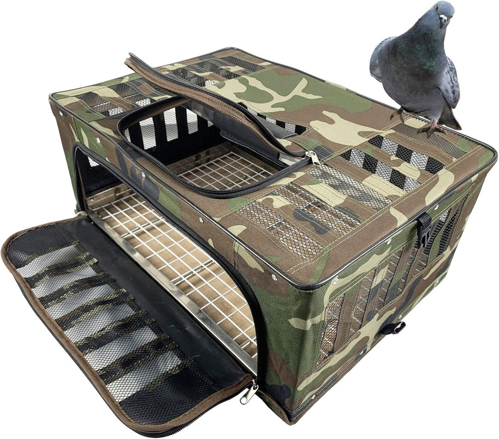 Foldable Metal Pigeon Transportation Cage 20×13×9in Z399