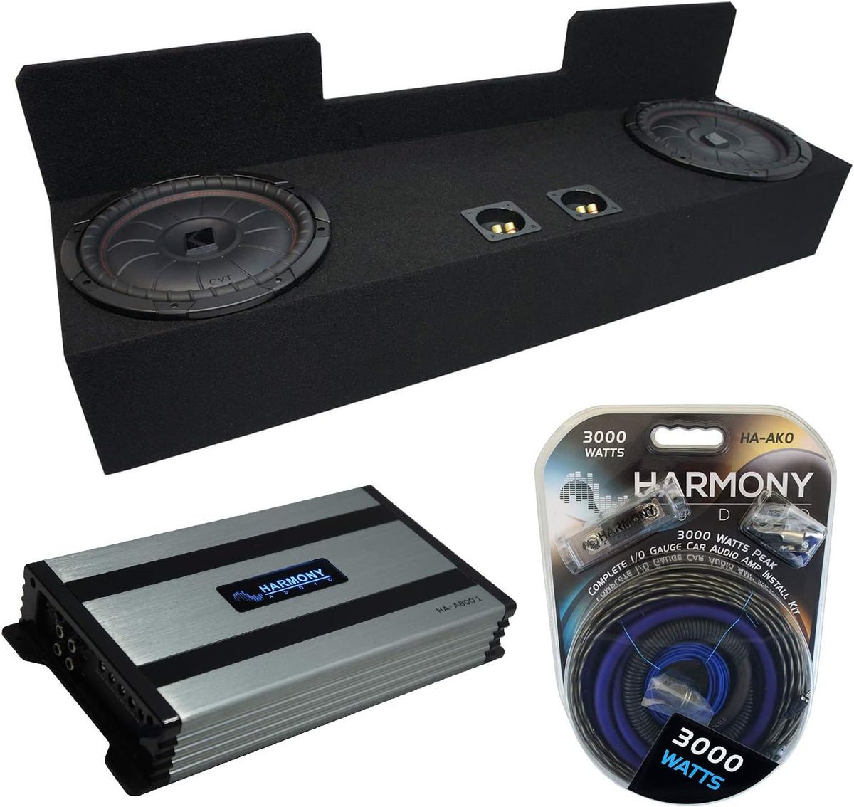 Dual 12 Sub Box Enclosure & Amp Q519772