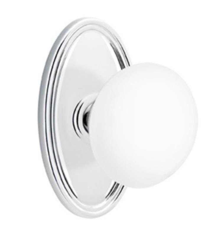 French Antique Brass Finish Passage Knob with Oval Rose L5867