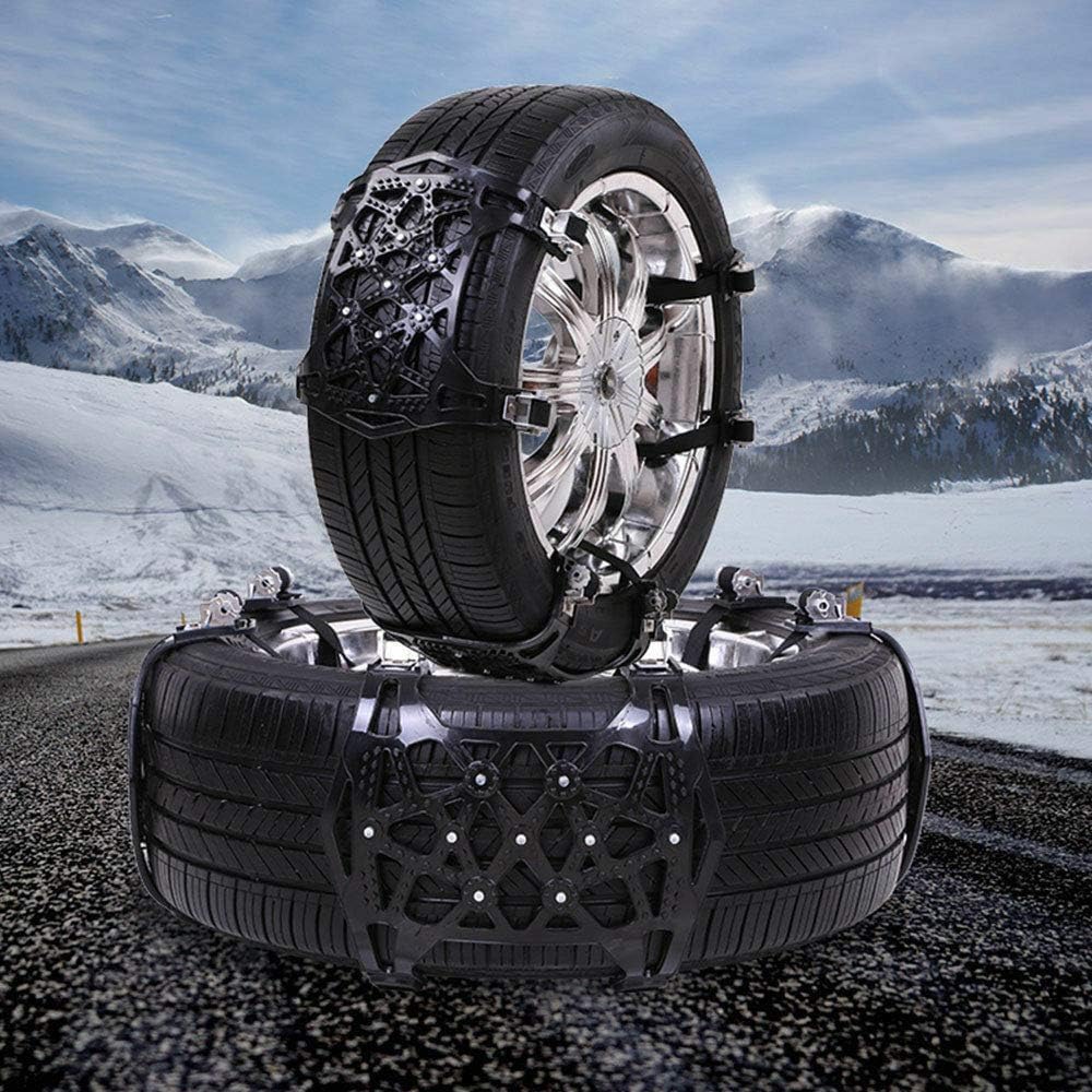 6pcs Universal Adjustable Emergency Traction Chains for 165-275mm Tires M63560