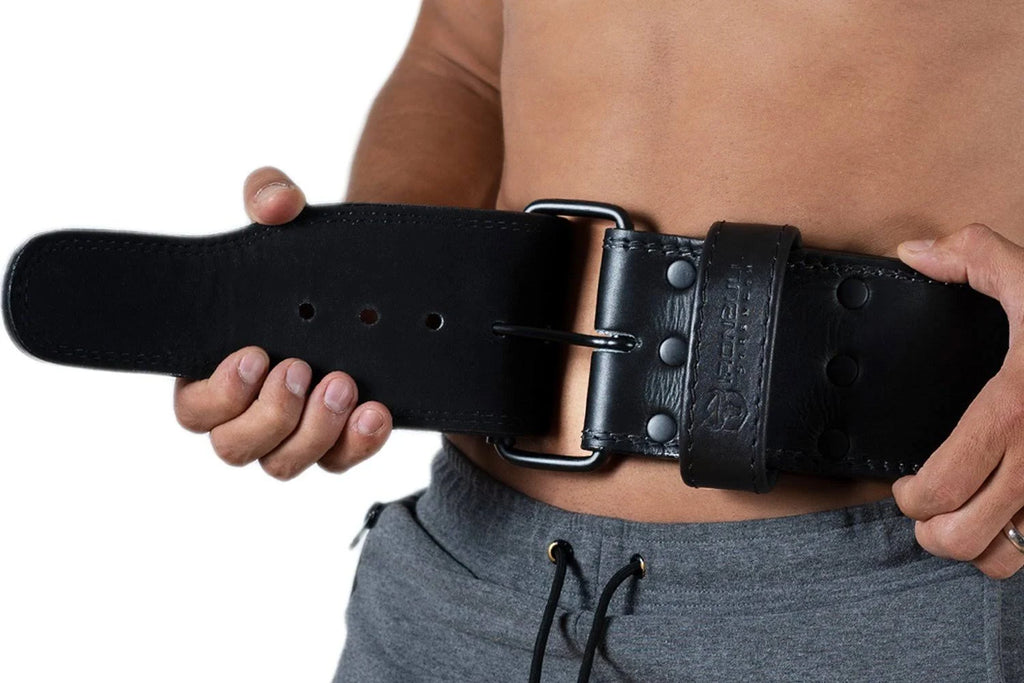 Black 2XL Leather Powerlifting Belt W71195