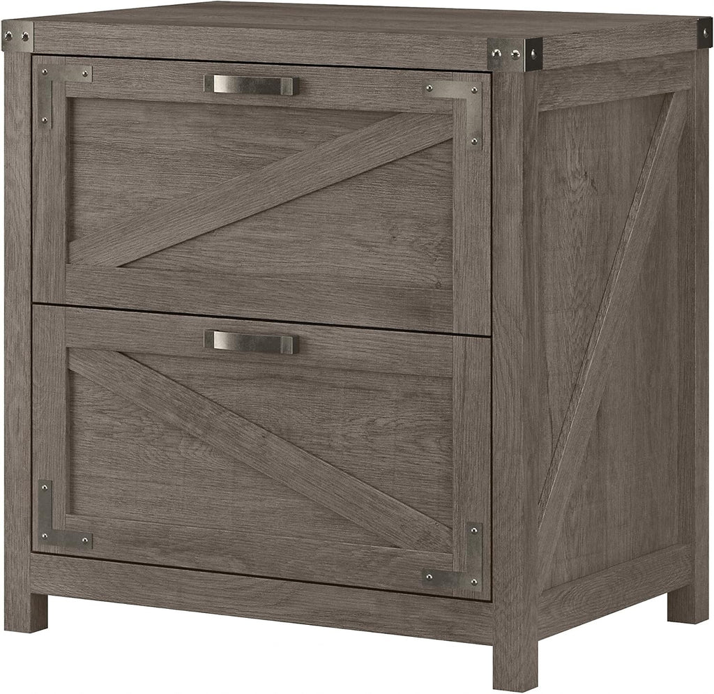 2 Drawer Lateral File Cabinet, Restored Gray V627806