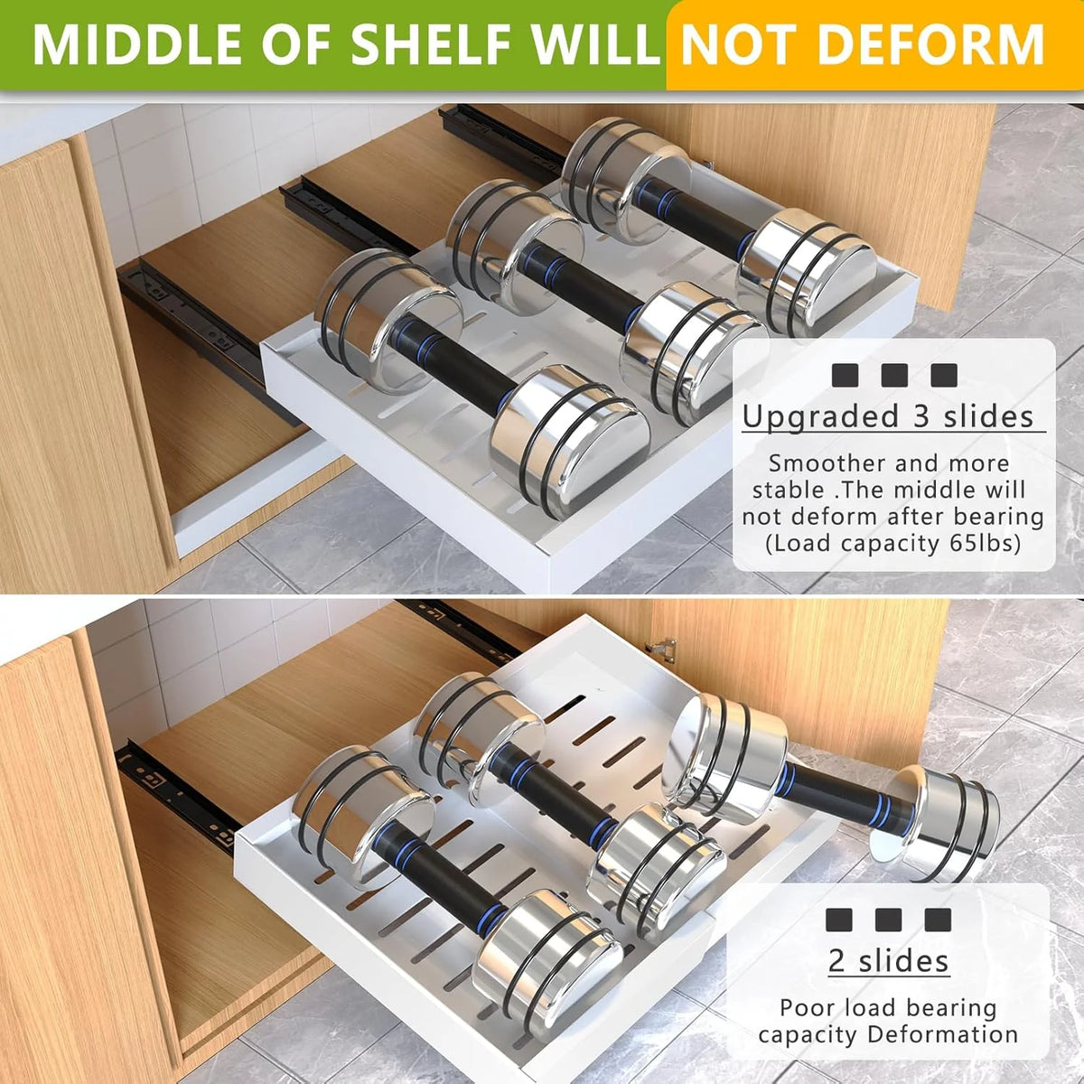2 Pack Expandable Pull Out Cabinet Organizer 21Deep F685985