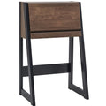 Walnut Oak Brown/Black Wood Secretary Desk J963