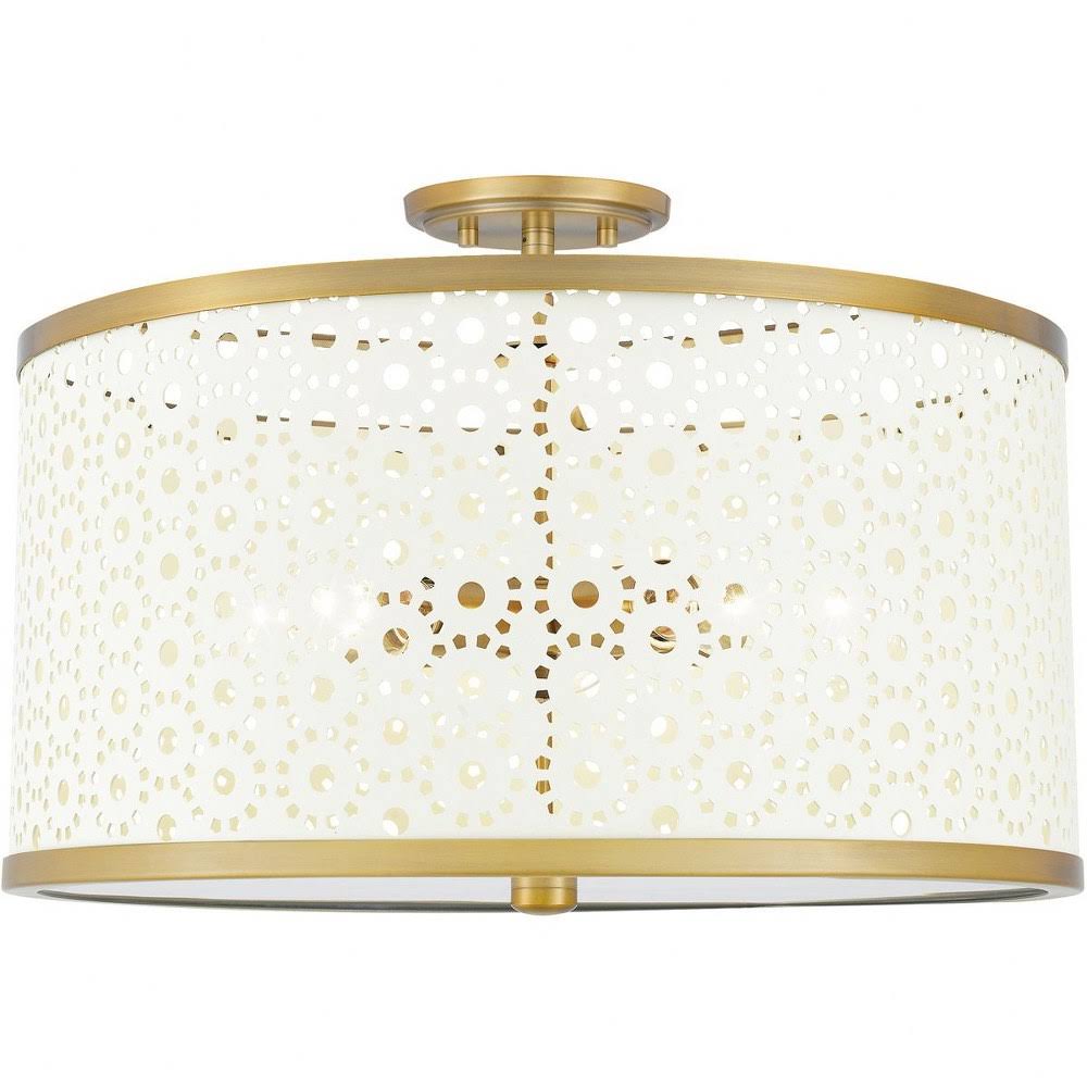 Medium Gold Semi-Flush Mount Light I86867