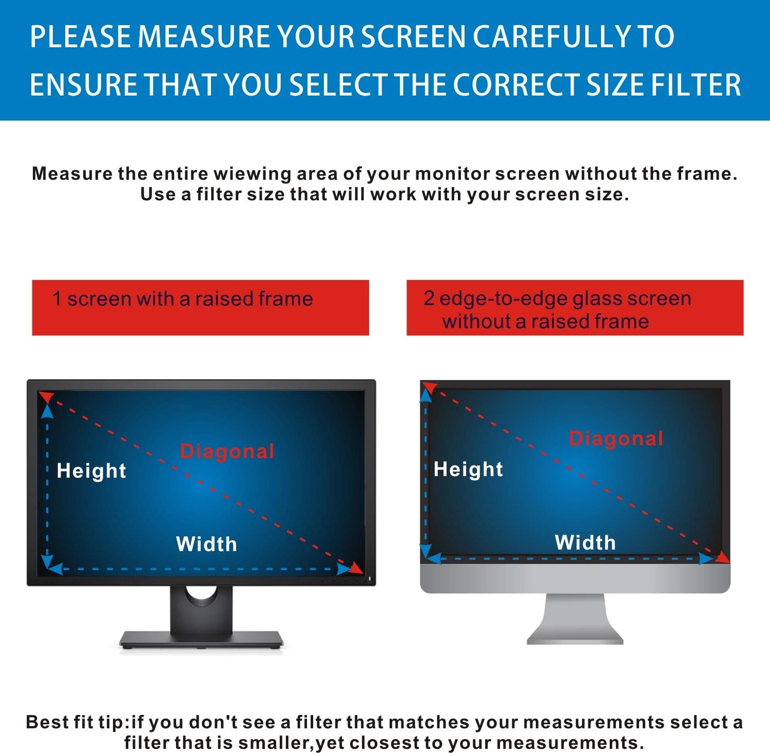 19-inch Standard 5:4 Monitor Privacy Screen Protector, Anti-Glare, Pack of 2 J213710