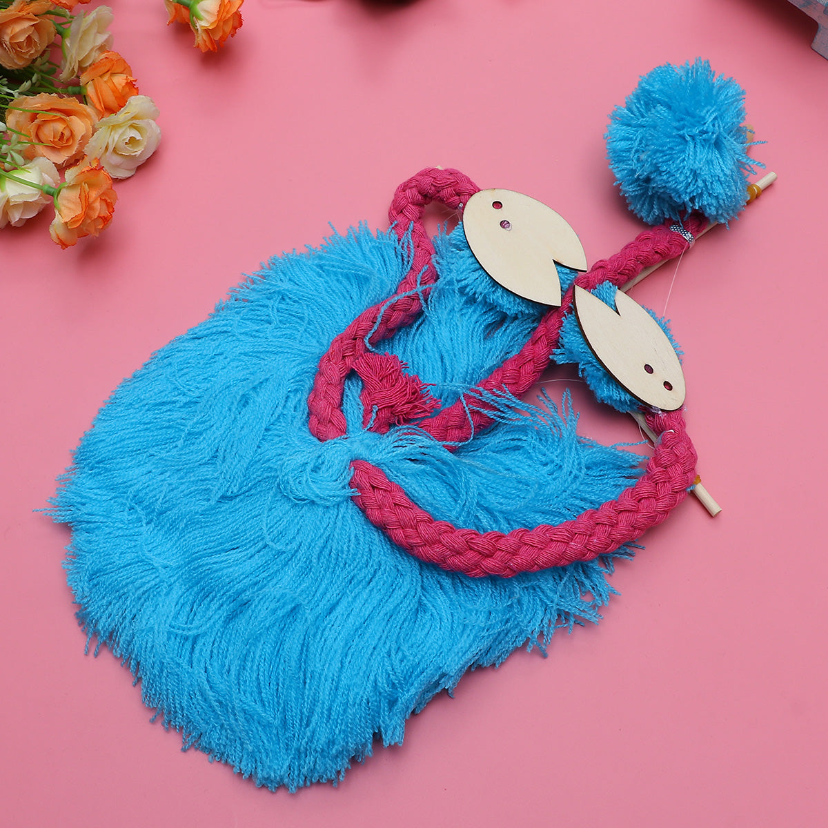 Sky-blue Plush Ostrich Marionette Toy A3162