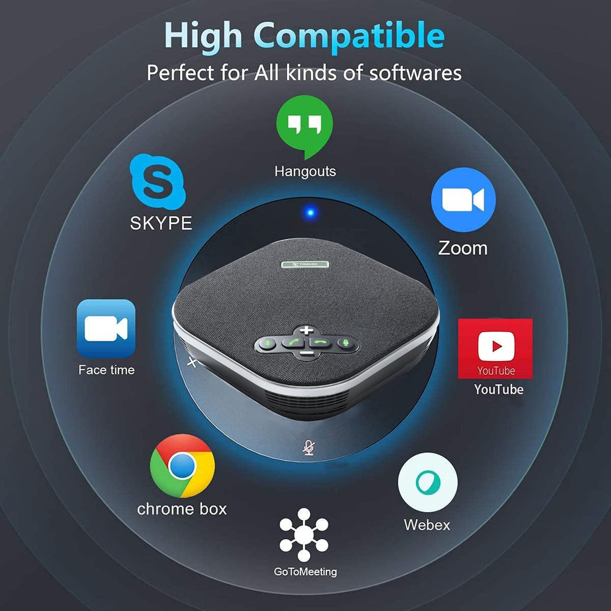 Bluetooth Speakerphones Conference Microphone with Microphone N745