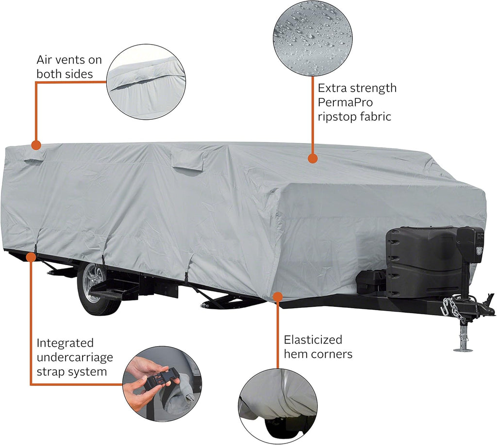 Folding Camping Trailer Cover, Fits 14' - 16'L Trailers Z1847