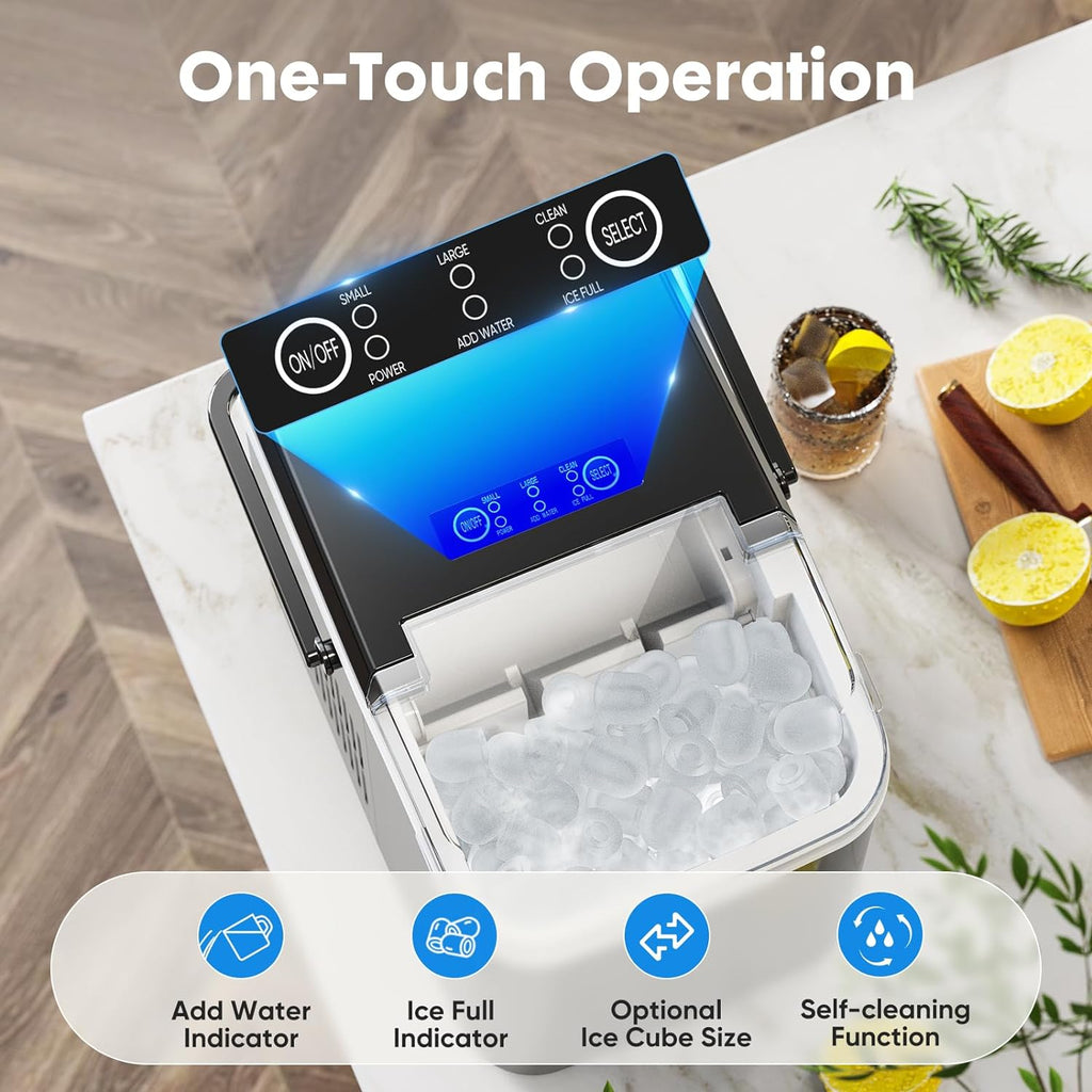 Countertop Ice Maker with Ice Scoop and Basket N48727