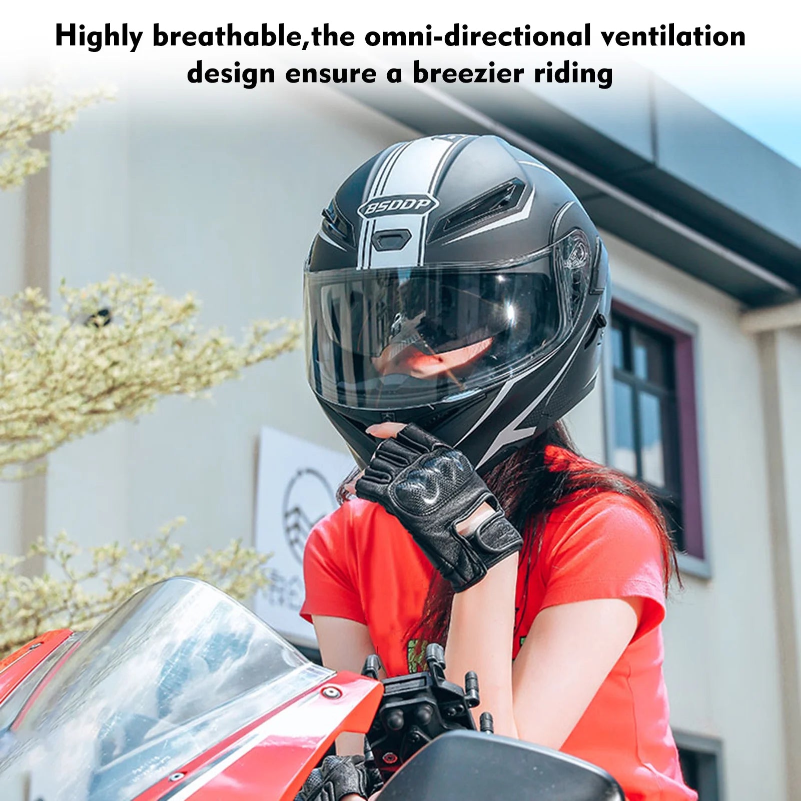 Motorcycle Flip up Full Face Helmet with Dual Visor Z206547