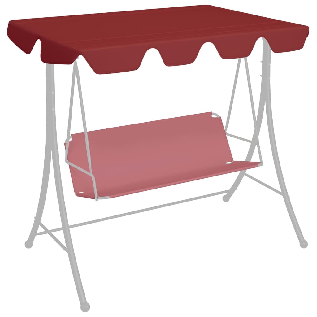 Replacement Canopy for Garden Swing Wine Red 74"x43.3" V493583