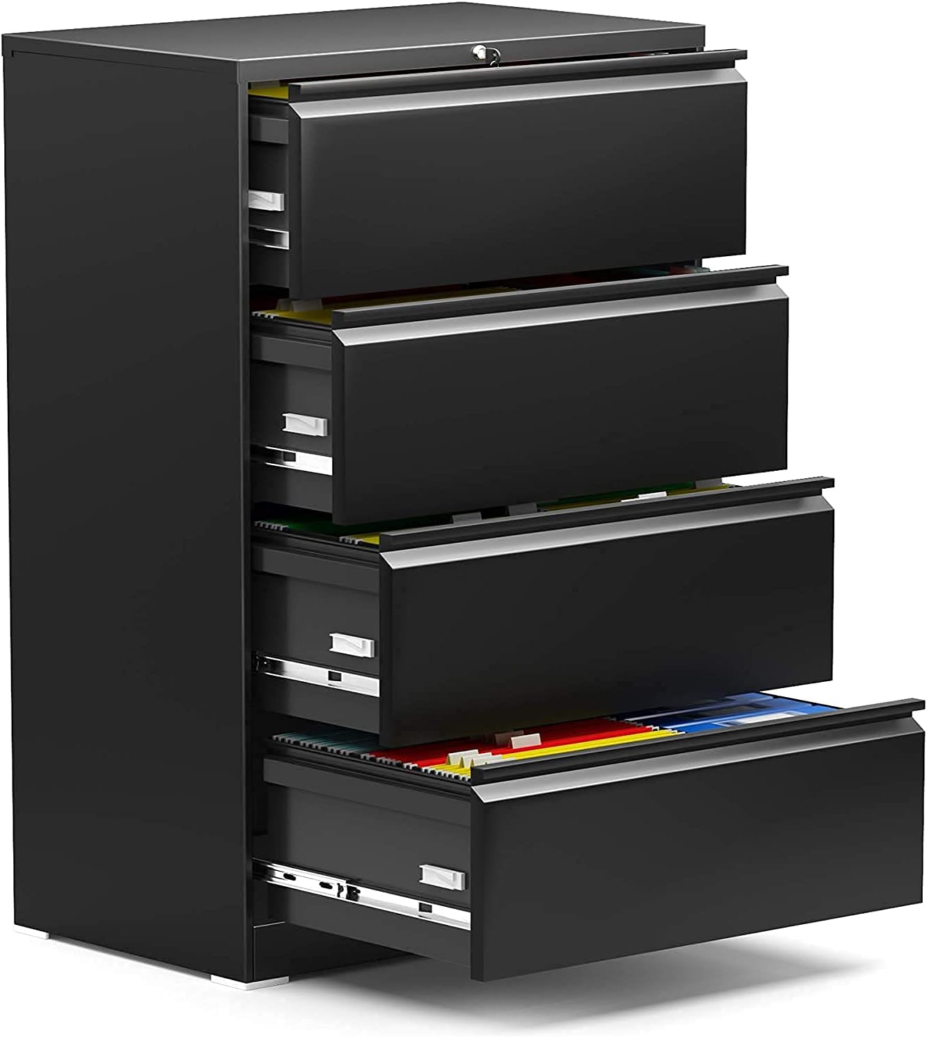 2 Drawer Locking Metal Steel Black Lateral File Cabinet K2246