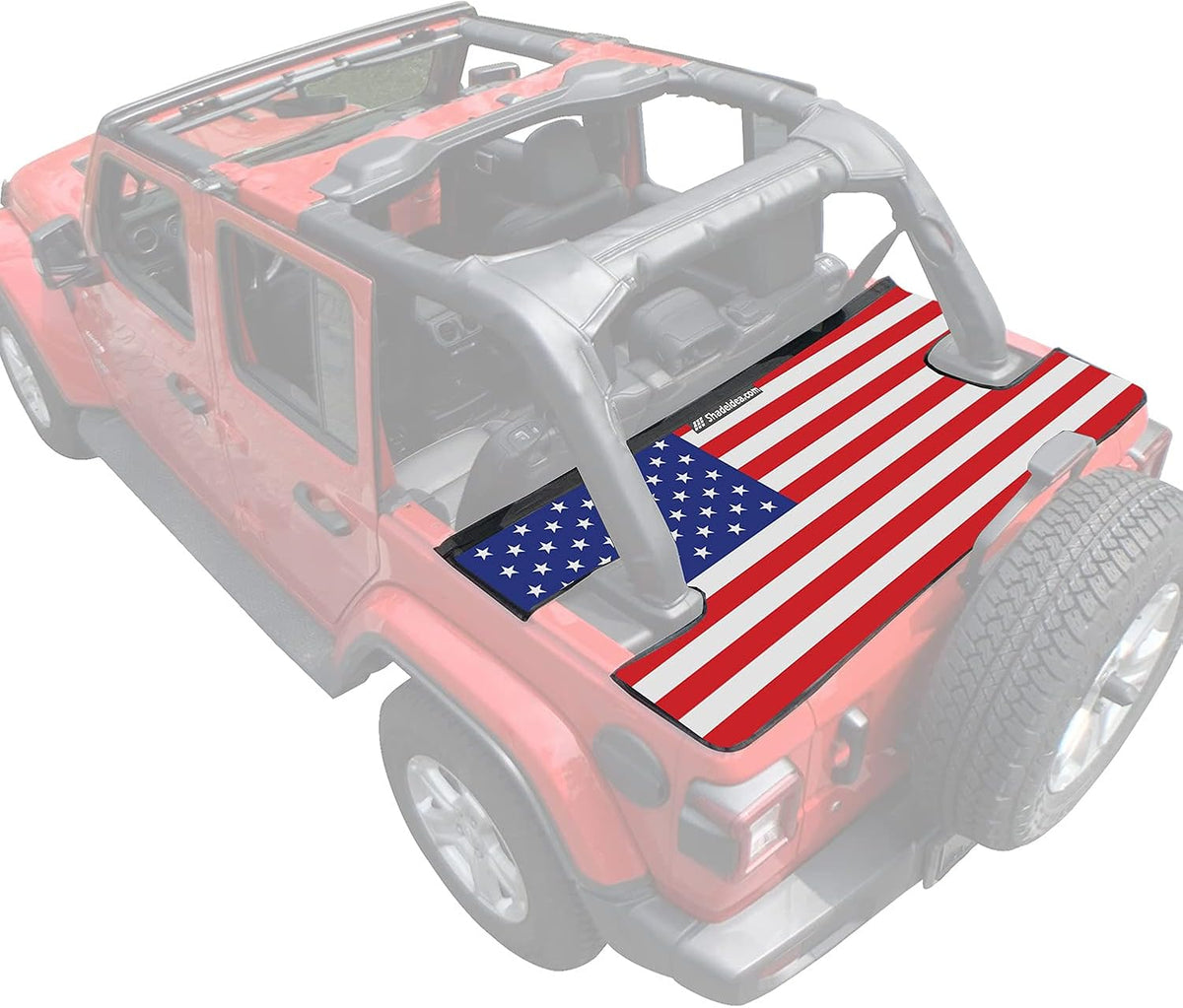 Black Vinyl Tonneau Cover for Jeep Wrangler JK Unlimited 4 Door Rear Trunk Cargo F67558