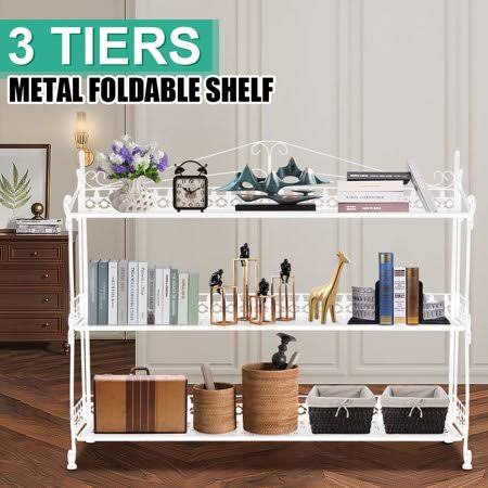 3-Tier Bookshelf Bookcase Display Shelves Plant Stand Storage Organizer W735